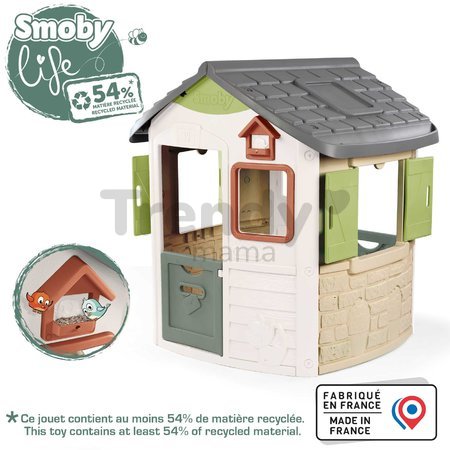 Domček Life Jura Lodge Smoby rozšíriteľný 2 dvere a 2 okná s okenicami a kŕmidlom pre vtáčiky s UV filtrom od 24 mes - model 2025