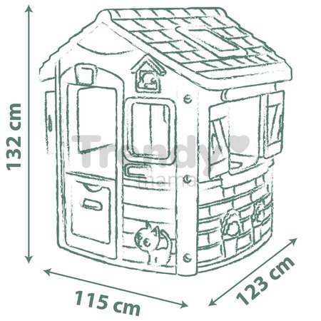 Domček Life Jura Lodge Smoby rozšíriteľný 2 dvere a 2 okná s okenicami a kŕmidlom pre vtáčiky s UV filtrom od 24 mes - model 2025