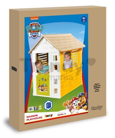 Domček Paw Patrol Playhouse Smoby s 2 oknami so žalúziami a 1 polovičné dvere UV filter od 2 rokov