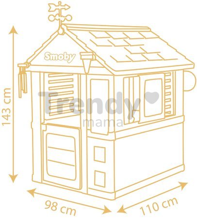 Domček meteorologická stanica Štyri ročné obdobia 4 Seasons Playhouse Smoby so zvonkohrou vetromerom a zrážkomerom s UV filtrom od 24 mes