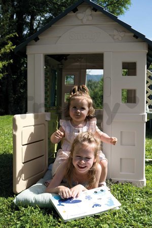 Domček s kuchynkou a 17 doplnkov Pretty Playhouse&Kitchen Life Smoby rozšíriteľný 3 okná s 2 žalúziami a posuvnými okenicami s UV filtrom od 24 mes - 
