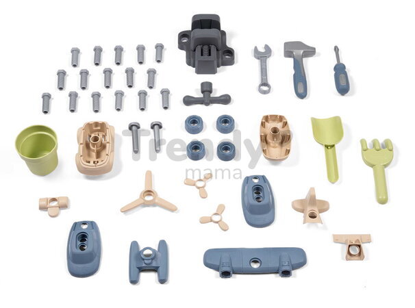 Domček s pracovnou dielňou a 39 doplnkami Nature Playhouse Workshop Life Smoby rozšíriteľný 2 okná so žalúziami a okenicami s UV filtrom od 24 mes