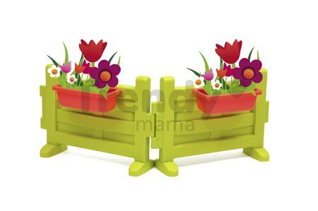 Predzáhradka s dvoma kvetináčmi ku všetkým Smoby domčekom upevniteľná alebo voľne stojaca s UV filtrom