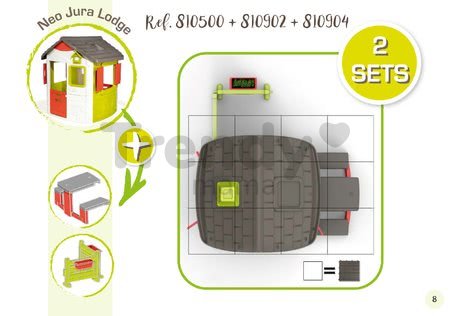 Domček Neo Jura Lodge Smoby rozšíriteľný 2 dvere 2 okná s okenicami a kŕmidlo pre vtákov od 2 rokov