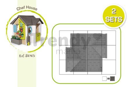 Domček pre záhradníka s kvetináčmi Garden House Life Smoby rozšíriteľný s odkvapom a mriežka s kŕmidlom pre vtáčiky 135 cm s UV filtrom od 24 mes - mo