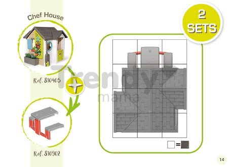 Domček pre záhradníka Garden House Smoby s kvetináčmi rozšíriteľný odkvap a mriežka s vtáčou búdkou 135 cm výška s UV filtrom od 2 rokov