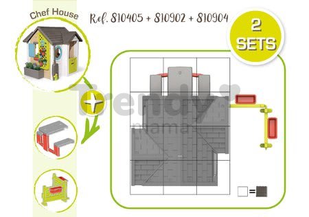 Domček pre záhradníka Garden House Smoby s kvetináčmi rozšíriteľný odkvap a mriežka s vtáčou búdkou 135 cm výška s UV filtrom od 2 rokov