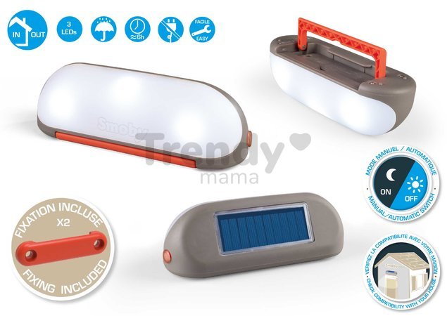 Solárna lampa nabíjateľná Nomad Solar Lamp Smoby ku všetkým Smoby domčekom upevniteľná a aj prenosná
