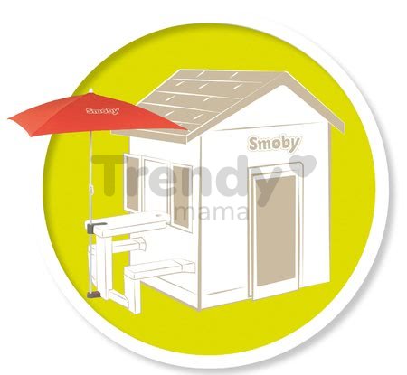 Slnečník na záhradu 80*90 cm Sunshade k Smoby piknik stolíku dvojbodové bezpečné upevnenie alebo voľne stojaci