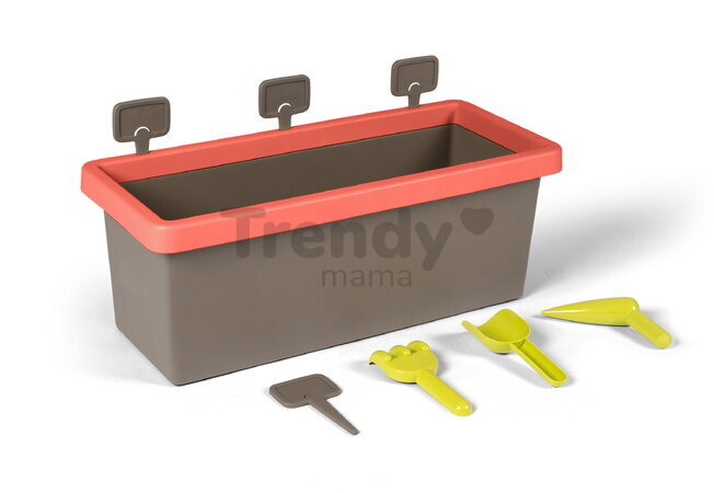 Kvetináč k domčeku na záhradu Eden Planter Smoby 20 litrový so 7 doplnkami pre záhradníka 57 cm dĺžka od 24 mes