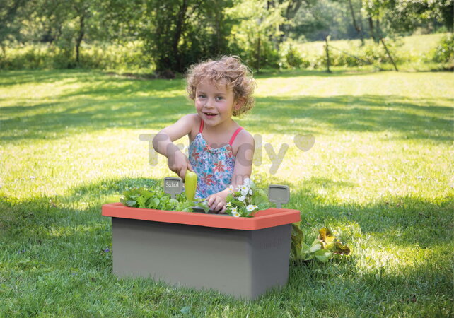 Kvetináč k domčeku na záhradu Eden Planter Smoby 20 litrový so 7 doplnkami pre záhradníka 57 cm dĺžka od 24 mes
