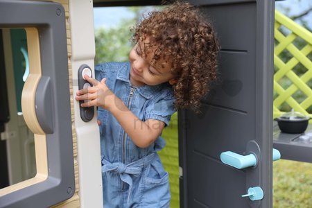 Zvonček elektronický s reálnym zvukom Doorbell Smoby ku všetkým domčekom Smoby 3 druhy mňau-mňau hav-hav ding-dong od 24 mes