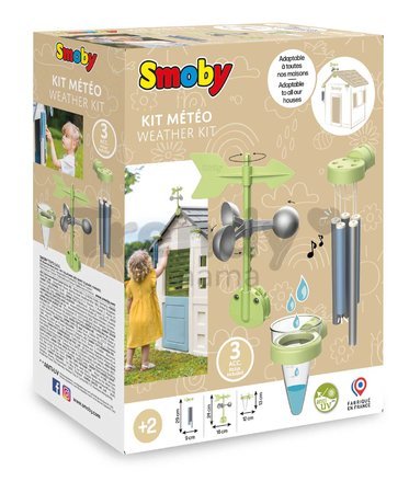 Meteorologická sada na predpoveď počasia Weather Kit Smoby zvonkohra vetromer a zrážkomer od 24 mes - model 2025