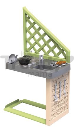 Kuchynka letná so 17 doplnkami Summer Kitchen Life k domčekom Smoby s drezom a varnou doskou s UV filtrom od 24 mes - model 2025