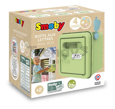 Poštová schránka so 4 doplnkami k domčekom Smoby Mailbox Life s balíkom a pohľadnicami s UV filtrom od 24 mes