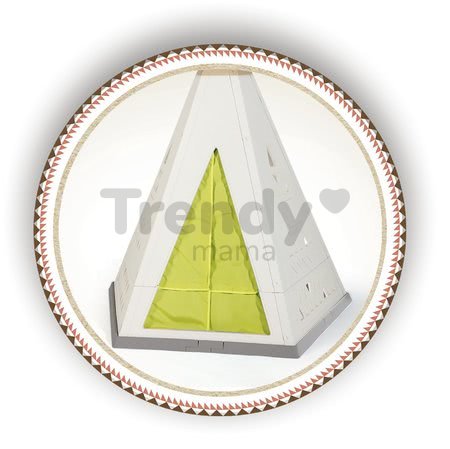 Stan prírodný Indoor&Outdoor Teepee Evolutive Smoby výškovo nastaviteľný 159-184 cm s textilným závesom UV filter od 2-8 rokov