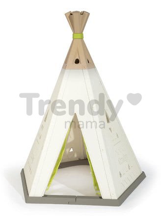 Stan prírodný Indoor&Outdoor Teepee Evolutive Smoby výškovo nastaviteľný 159-184 cm s textilným závesom UV filter od 2-8 rokov