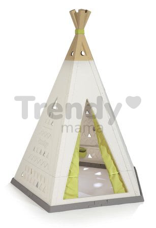 Stan prírodný Indoor&Outdoor Teepee Evolutive Smoby výškovo nastaviteľný 159-184 cm s textilným závesom UV filter od 2-8 rokov