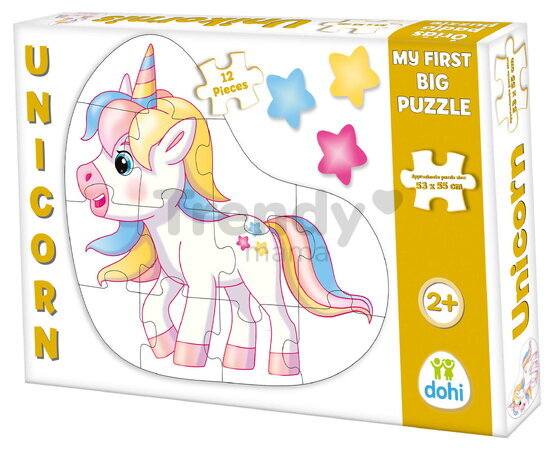 Puzzle podlahové jednorožec Dohány veľké 12 dielov od 24 mes