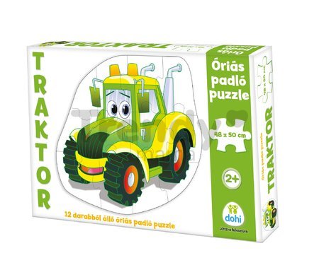 Puzzle podlahové traktor Dohány veľké 12 dielov od 24 mes