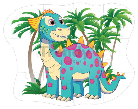 Puzzle podlahové dinosaurus Dohány veľké 12 dielov od 24 mes