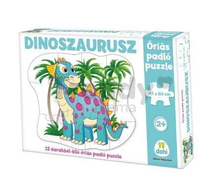 Puzzle podlahové dinosaurus Dohány veľké 12 dielov od 24 mes