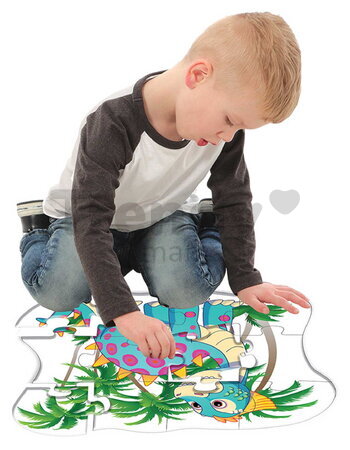 Puzzle podlahové dinosaurus Dohány veľké 12 dielov od 24 mes