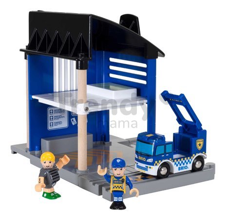 Drevená policajná stanica Police Station BRIO s výťahom a elektronické autíčko so zvukom a svetlom od 3 rokov BRIO8133