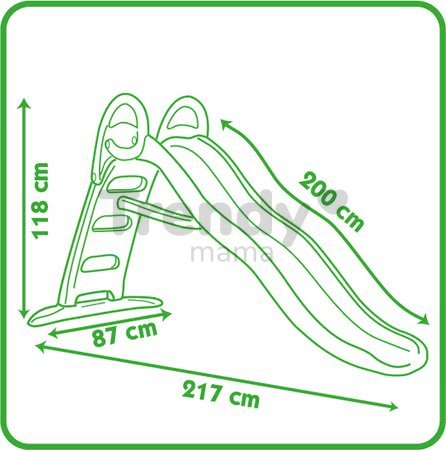 Šmykľavka s vodotryskom Funny Toboggan Double Smoby 2 metrová dvojité steny s UV filter od 2 rokov