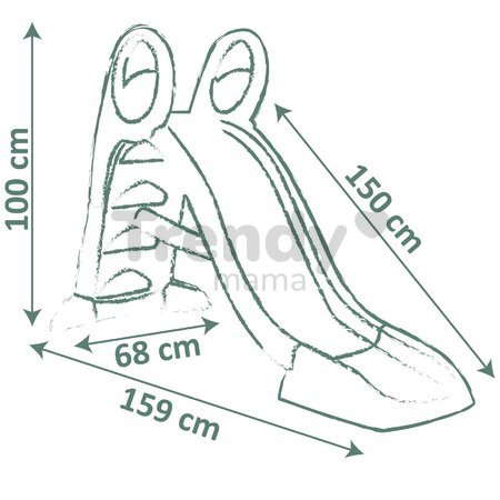 Šmykľavka s vodnou hrou 150 cm GM Slide Life Smoby modro-zelená protišmykové schody s UV filtrom od 24 mes - model 2025