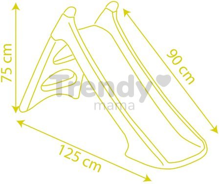 Šmykľavka malá XS Slide Beige-Green Smoby šmýkacia plocha 90 cm s vodnou hrou a UV filter od 24 mes