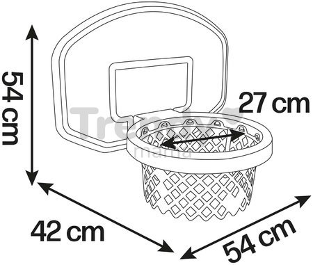 Basketbalový kôš na šmykľavky a stenu Basketball Hoop 3v1 Smoby s fixáciou na uchytenie a UV filtrom