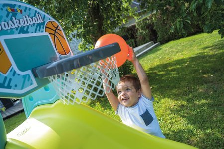 Basketbalový kôš na šmykľavky a stenu Basketball Hoop 3v1 Smoby s fixáciou na uchytenie a UV filtrom