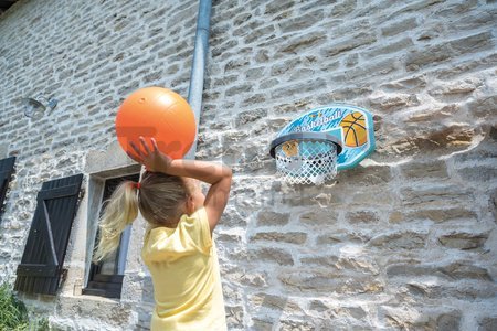 Basketbalový kôš na šmykľavky a stenu Basketball Hoop 3v1 Smoby s fixáciou na uchytenie a UV filtrom