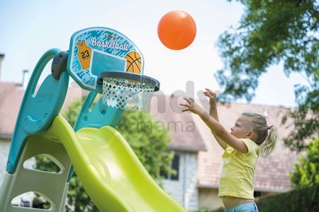 Basketbalový kôš na šmykľavky a stenu Basketball Hoop 3v1 Smoby s fixáciou na uchytenie a UV filtrom