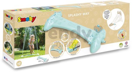 Vodná hra na záhradu s vodným tunelom Splashy Way 2v1 Smoby pod všetky šmykľavky s nastaviteľnou výškou trysiek a UV filtrom od 24 mes