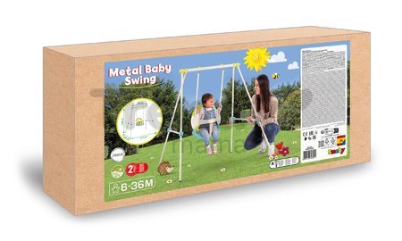 Hojdačka s kovovou konštrukciou Metal Baby Swing 120 cm Smoby od 6 mes