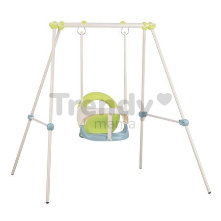 Hojdačka s kovovou konštrukciou 120 cm Metal Baby Swing Life Smoby s ochrannou hrazdou a UV filtrom od 6 mes - model 2025