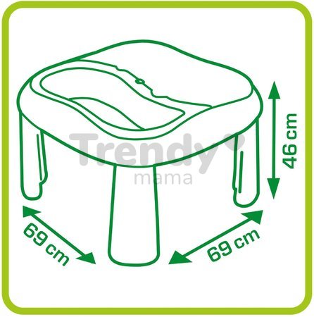 Záhradný stôl pieskovisko s vodnou hrou Water&Sand Smoby s krytom a loďka s formičkami od 18 mes