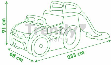 Preliezačka Adventure Car Smoby s pieskoviskom a šmykľavkou dlhou 150 cm od 24 mes