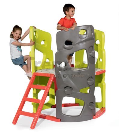 Preliezačka Multiactivity Climbing Tower Smoby s 3 lezeckými stenami a 150 cm šmykľavkou s UV filtrom od 2 rokov