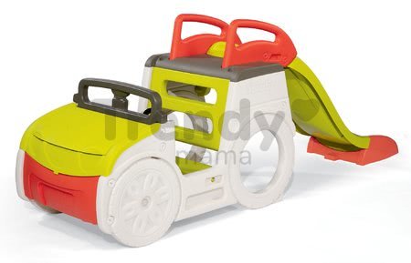 Preliezačka auto Adventure Car Smoby so zvukom, pieskoviskom a 150 cm šmykľavkou s UV filtrom od 18 mesiacov