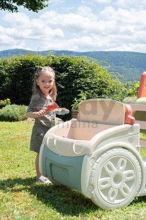 Preliezačka Auto s pieskoviskom v kufri Adventure Car Life Smoby s klaksónom a 150 cm šmykľavka s vodnou hrou s UV filtrom od 18 mes - model 2025