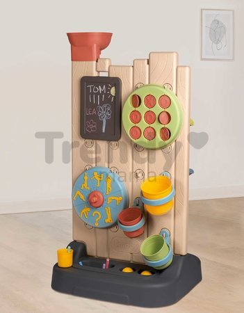 Hracia stena hry s loptou a vodou Activity Wall Life Smoby obojstranná so športovými aktivitami nastaviteľná s 29 doplnkami s UV filtrom od 24 mes - m