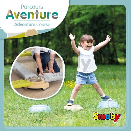 Dobrodružná dráha Adventure Course Smoby 4 chodníky a 4 oporné body na rozvoj pohybových zmyslov detí od 24 mes