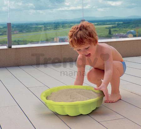 Pieskovisko mušľa sada 2 kusov Mini Sand Pit Smoby zelené 35 cm pre malé priestory od 18 mes