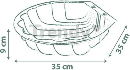 Pieskovisko ekologické mušľa s formičkami Mini Sand Pit Green Smoby s krhličkou a lopatka s hrabličkami 35 cm pre malé priestory od 18 mes