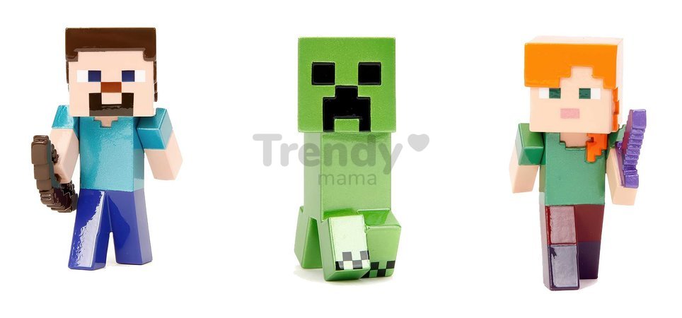 Figúrka zberateľská Minecraft Jada kovová 4 rôzne druhy výška 6,5 cm od 8 rokov