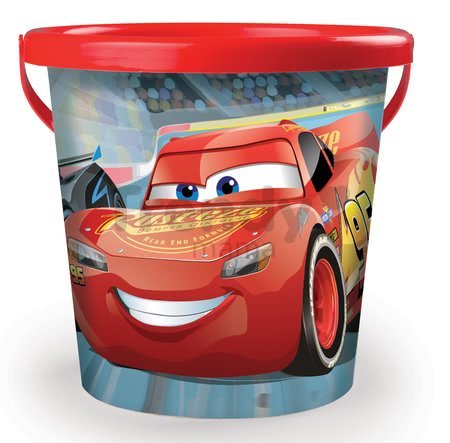 Vozík na ťahanie Autá Smoby s vedro setom do piesku (výška vedierka 18 cm) červený od 18 mes