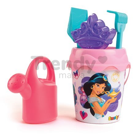 Detský vozík na ťahanie Disney Princess Smoby s vedro setom do piesku ružový (vedro výška 17 cm) od 18 mes